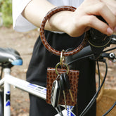 European And American PU Wrist Keychain Pendant